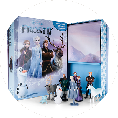 En Frost-bok med lekfigurer