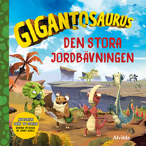 Omslaget till boken Gigantosaurus - Den stora jordbävningen