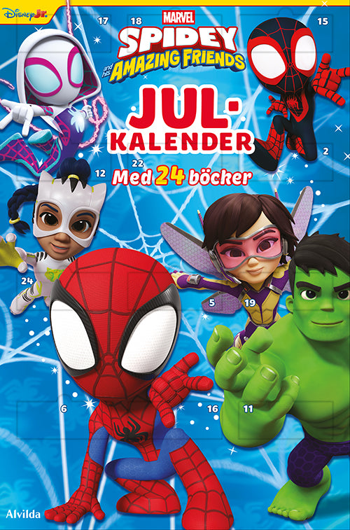 Omslaget till boken Marvel - Spidey & his Friends - Julkalender