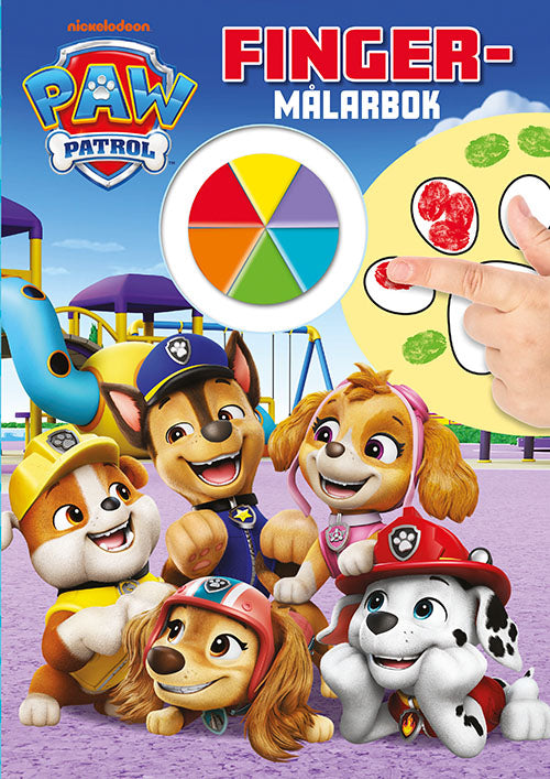 Omslaget till boken Paw Patrol - Fingermålarbok